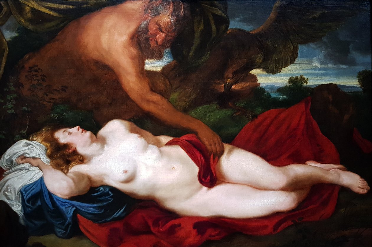 Júpiter como Sátiro con Antíope de Anthony van Dyck