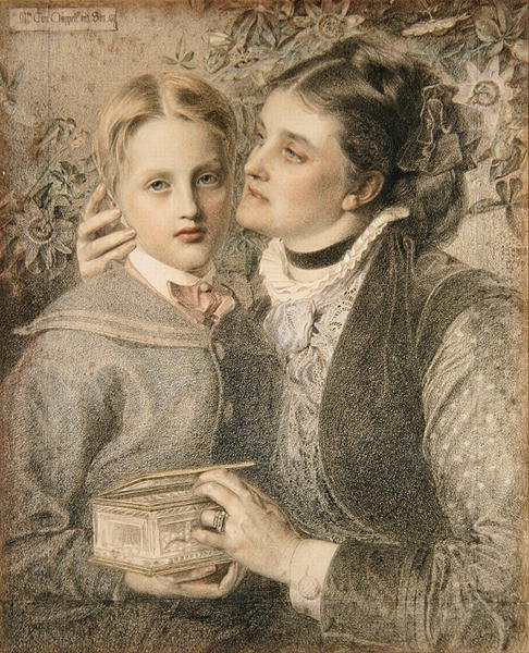 Sra. Tom Chappell y su hijo de Anthony Frederick Augustus Sandys
