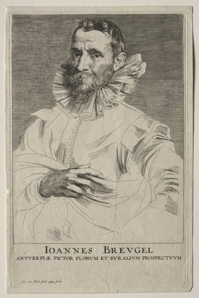 Retrato de Jan Brueghel de Anthony van Dyck