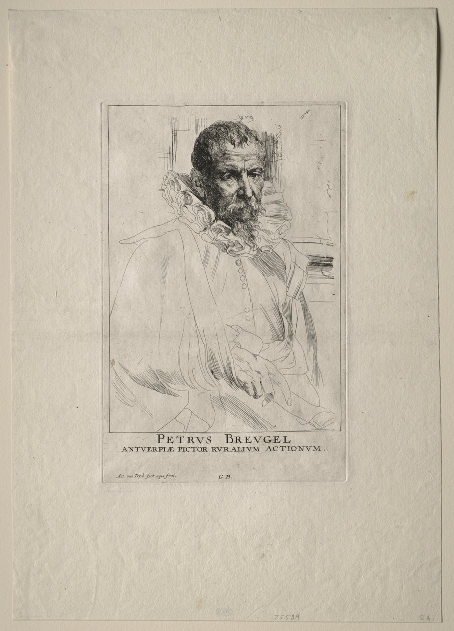 Retrato de Pieter Breughel de Anthony van Dyck