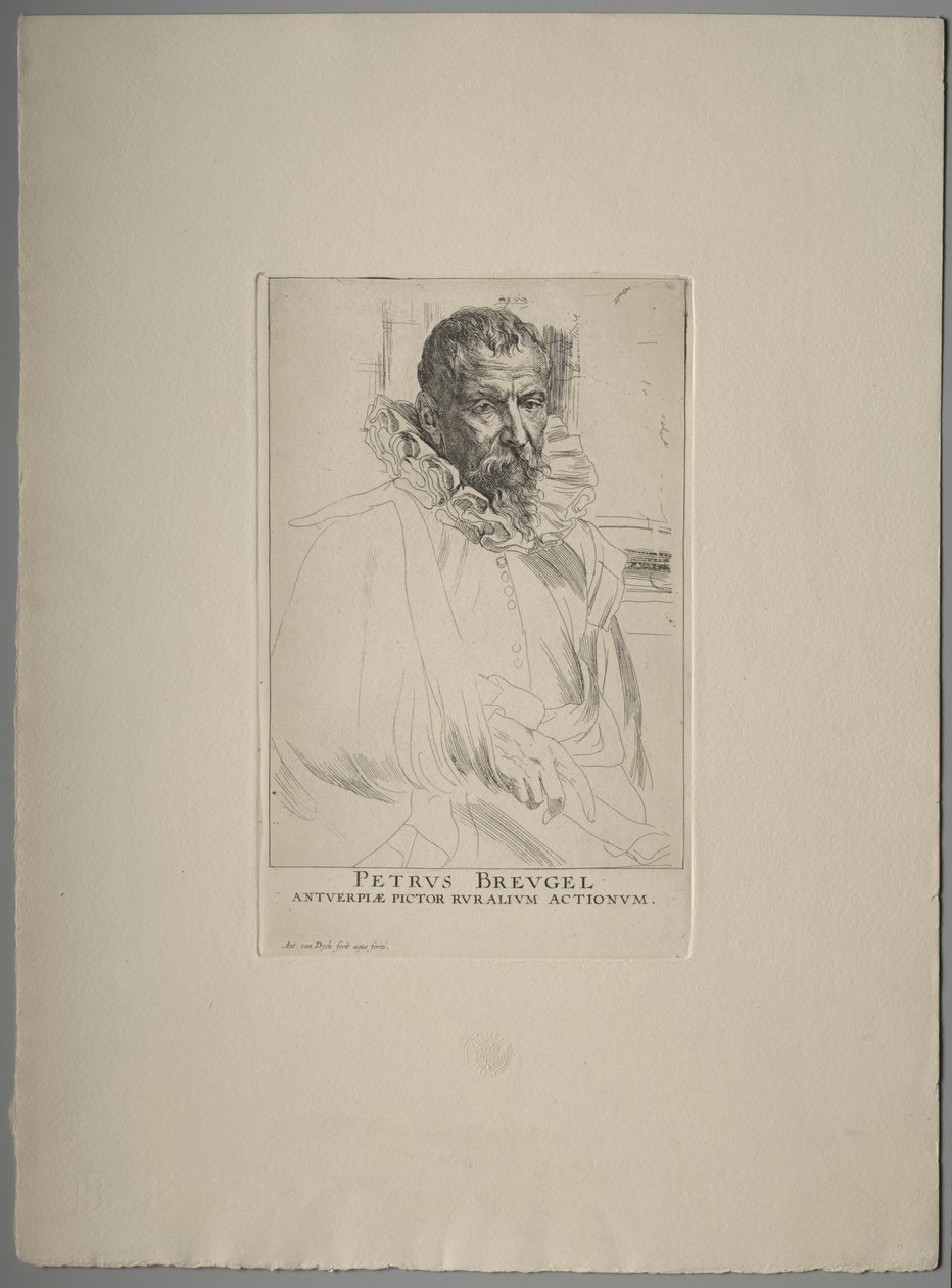 Retrato de Pieter Brueghel de Anthony van Dyck