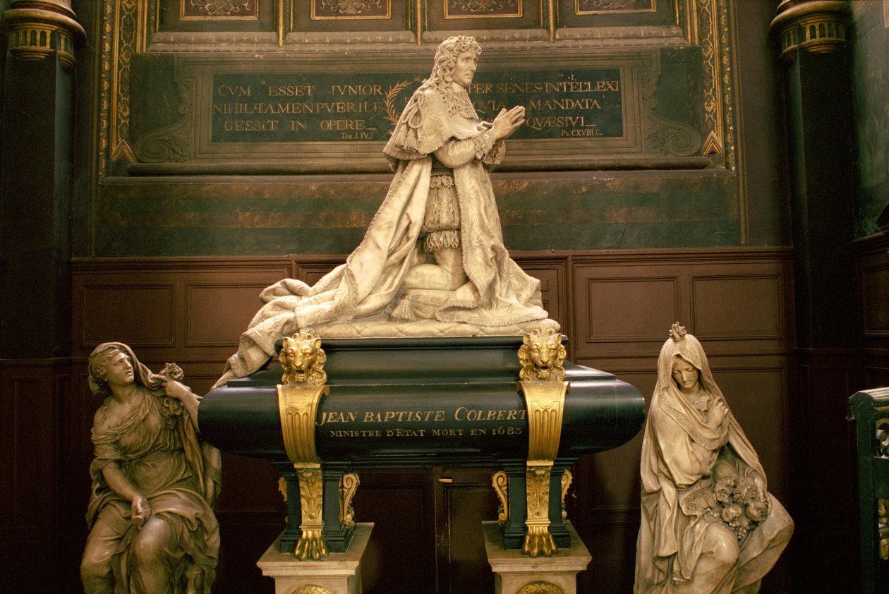 Tumba de Jean-Baptiste Colbert de Torcy (1619-83) c.1685-87 (mármol y bronce dorado) de Antoine Coysevox