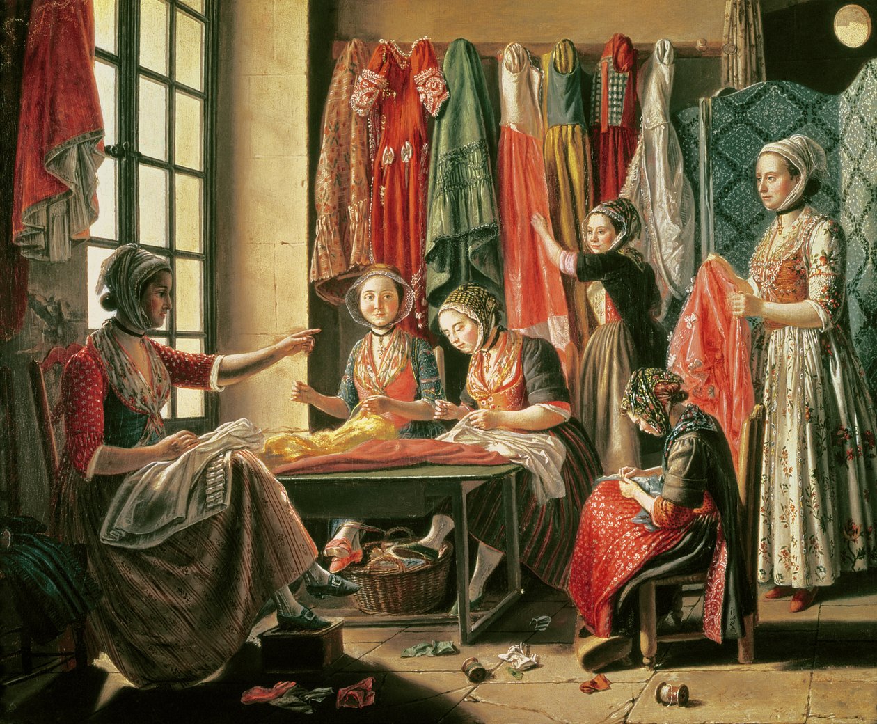 El taller del modista, Arles, 1760 de Antoine Raspal