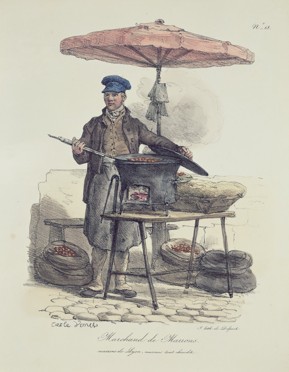 Vendedor de castañas de Antoine Charles Horace Vernet