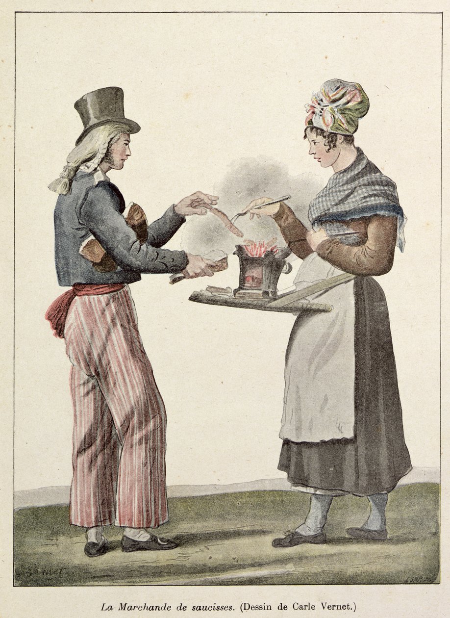 El vendedor de salchichas de Antoine Charles Horace Vernet