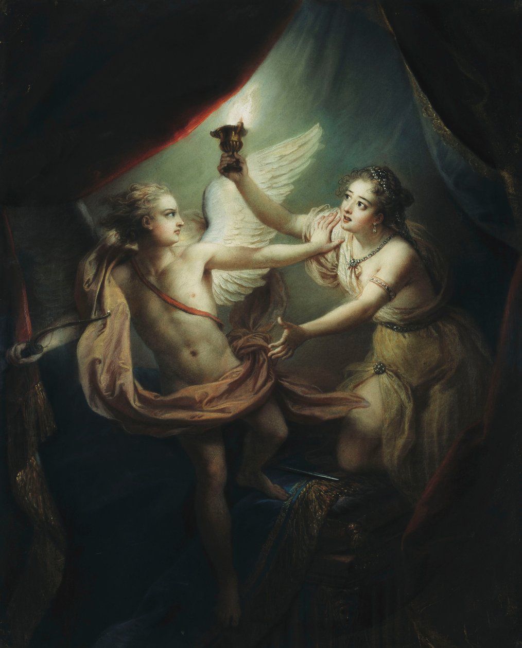 Cupido abandonando a Psique, 1736 de Antoine Coypel