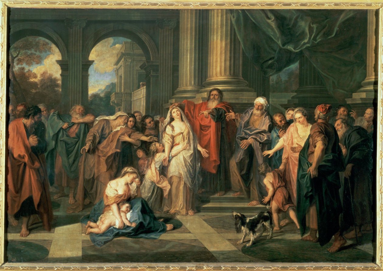 Susana acusada de adulterio ... (pintura sobre lienzo) de Antoine Coypel