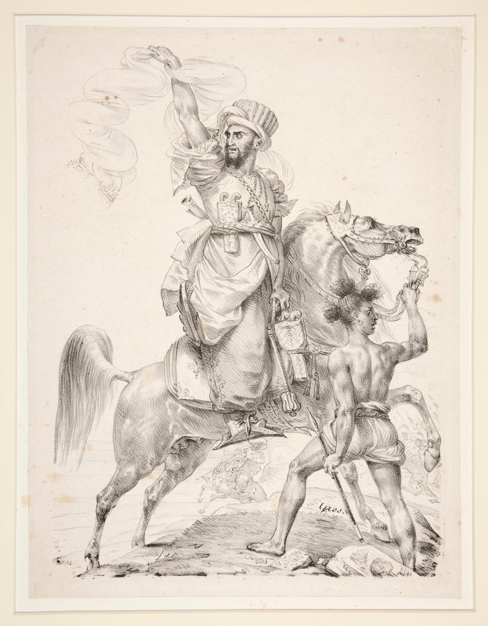 Jefe de los mamelucos a caballo de Antoine Jean Gros