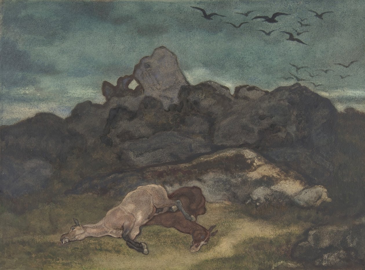 Caballos muertos, 1810-75 de Antoine Louis Barye