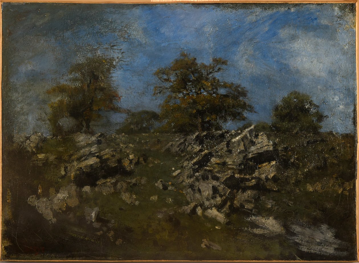 Paisaje con rocas de Antoine Louis Barye
