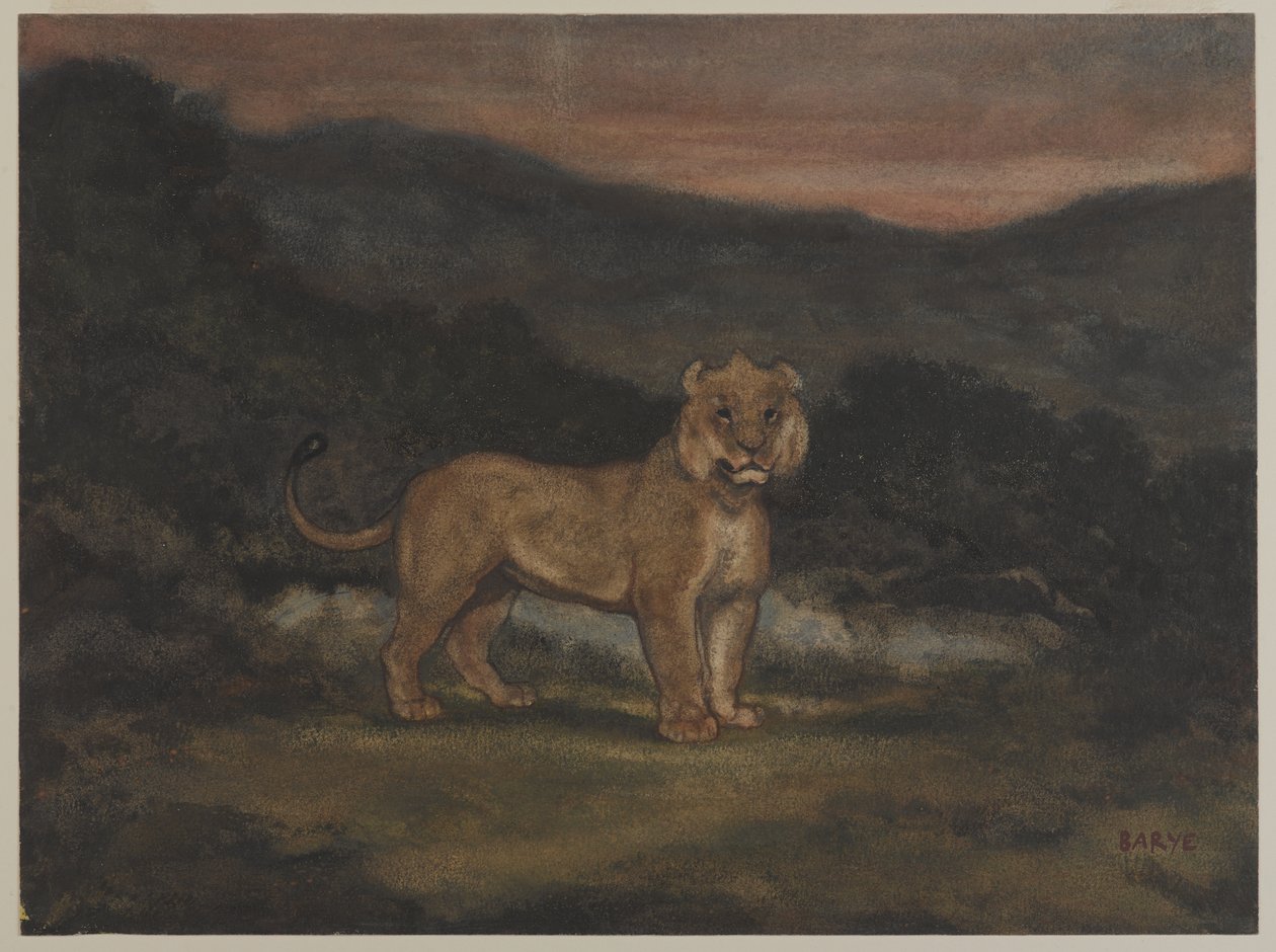 Leona de pie de Antoine Louis Barye