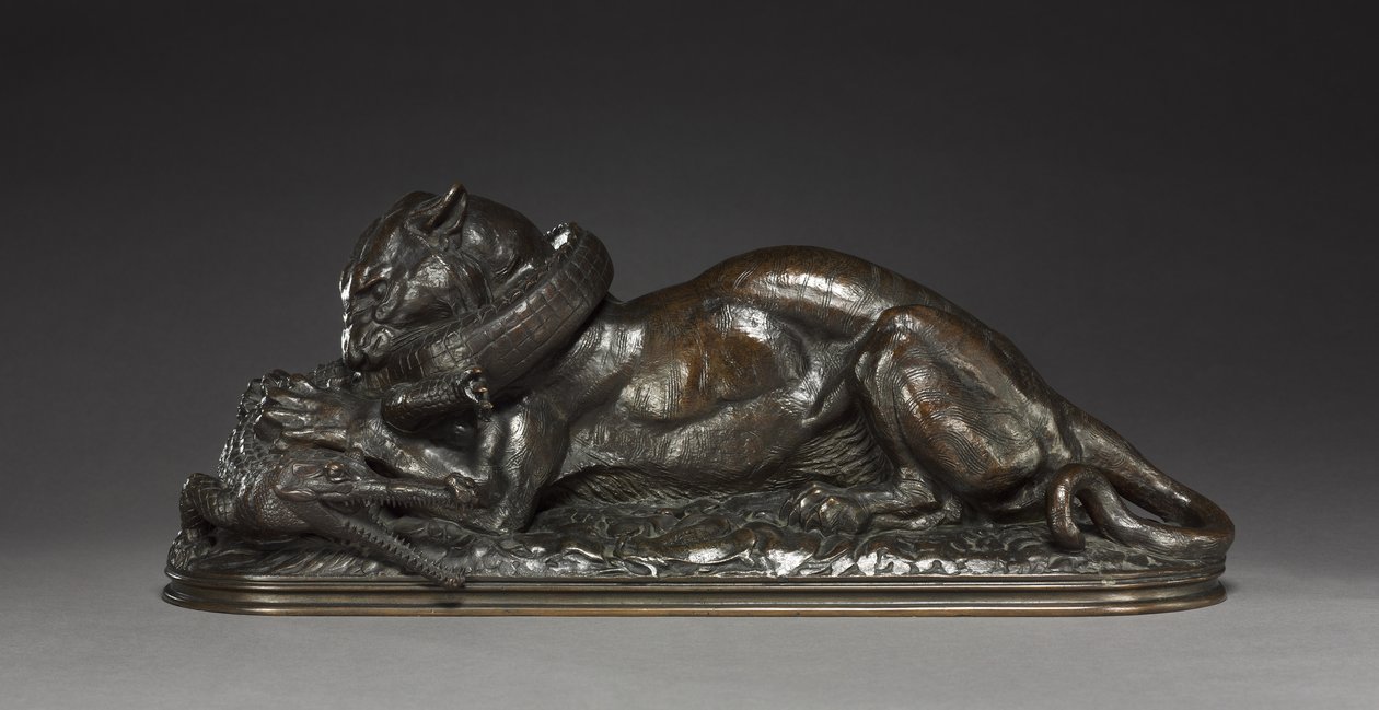 Tigre devorando un gavial, 1831 de Antoine Louis Barye