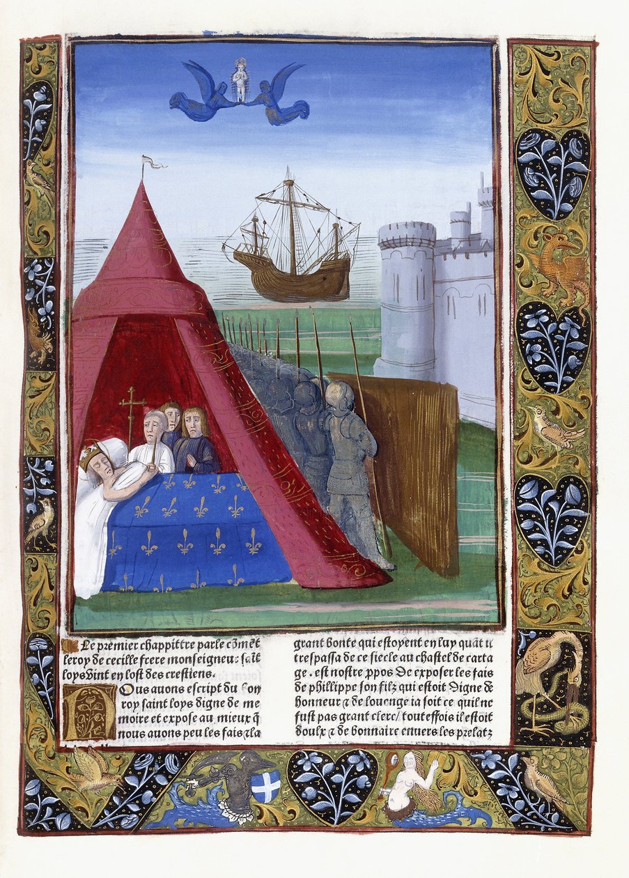 Muerte de San Luis en Cartago, 1493 de Antoine Verard