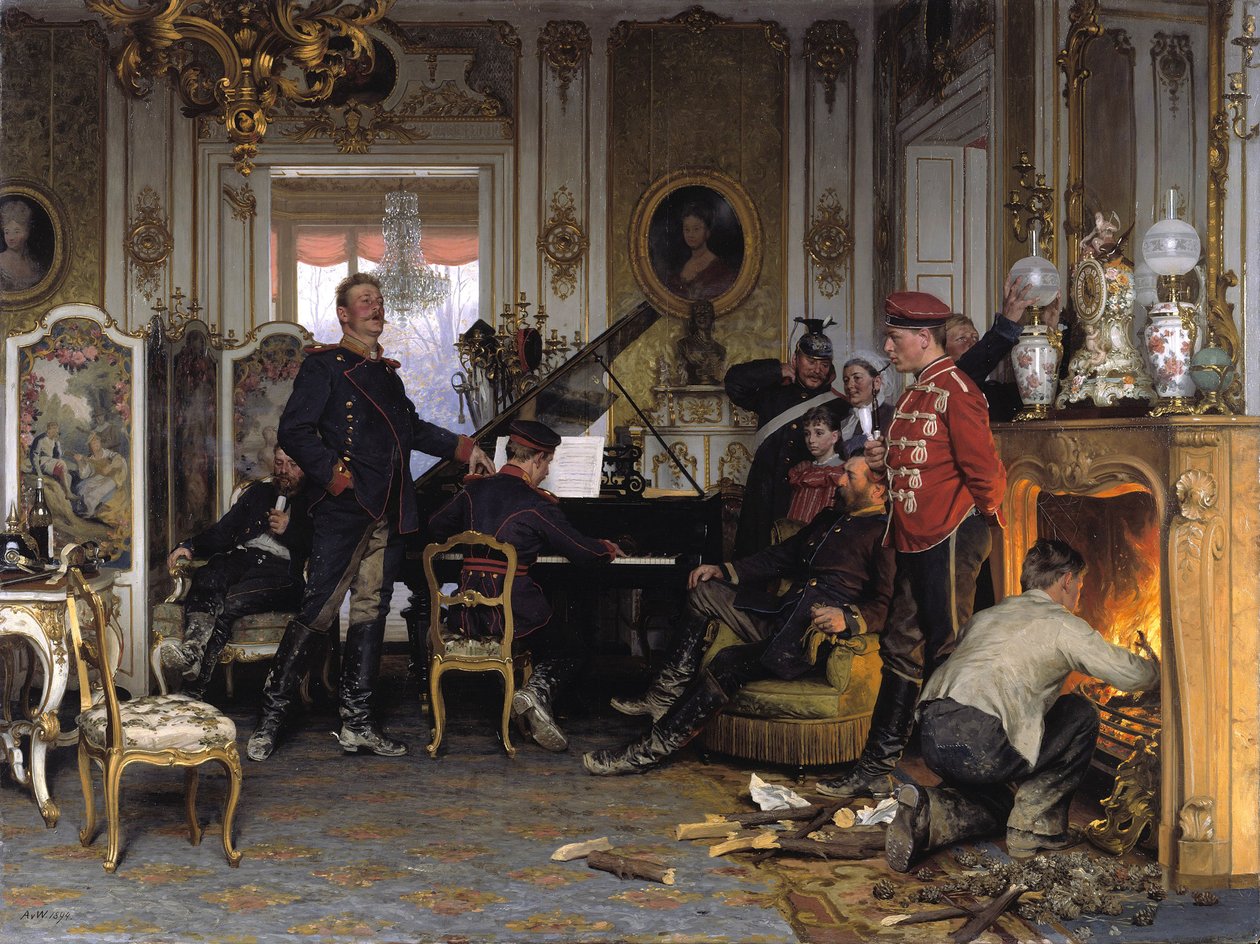 En el cuartel de etapa antes de París de Anton Alexander von Werner