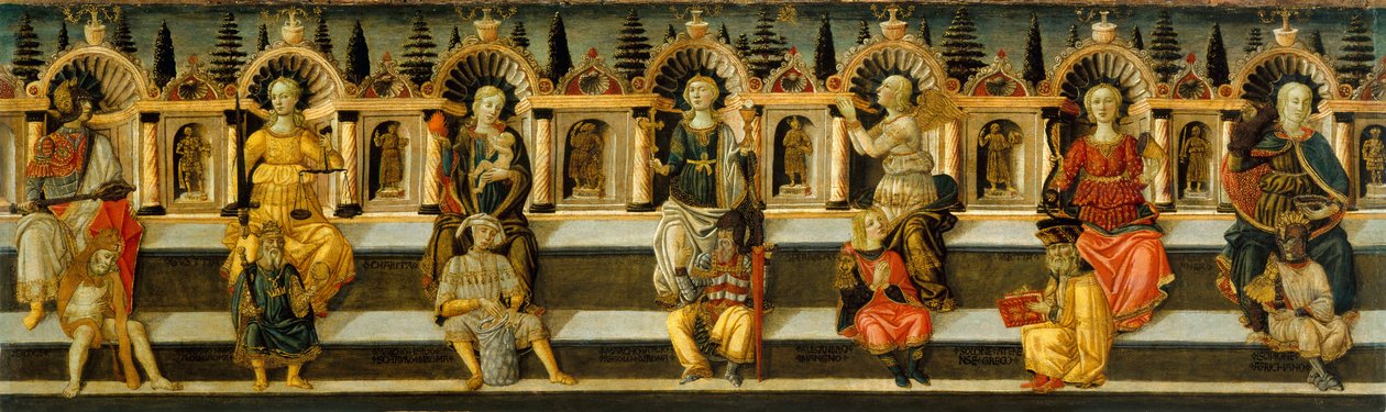 Las siete virtudes de Anton Francesco dello Scheggia
