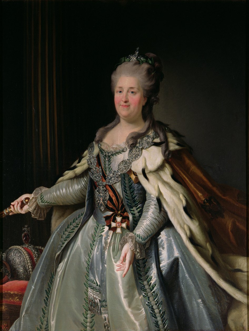 Retrato de Catalina II (1729-96) de Anton Albertrandi