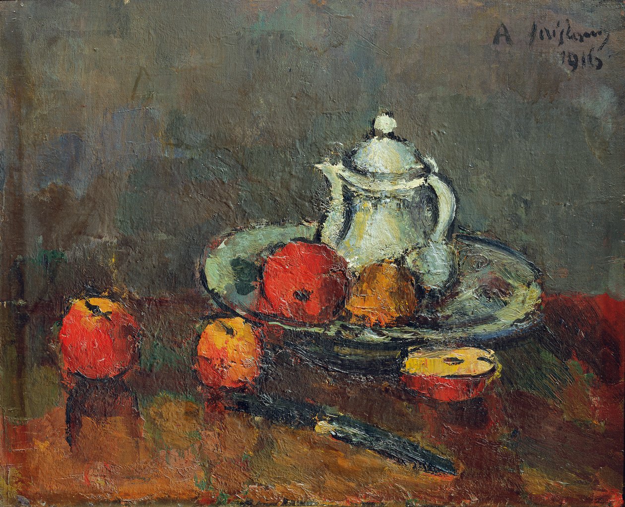 Bodegón de manzana de Anton Faistauer