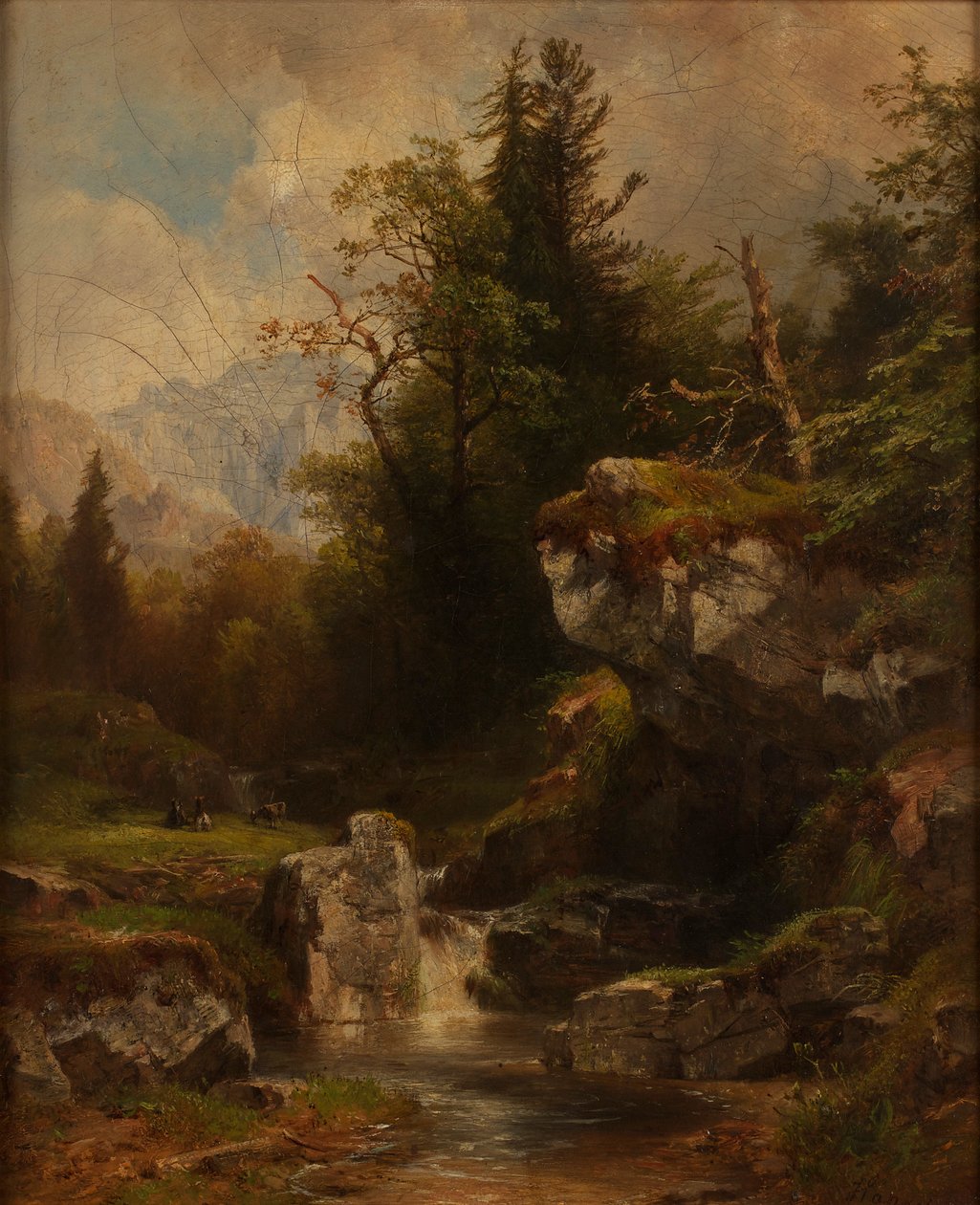 Paisaje en Salzkammergut de Anton Hansch