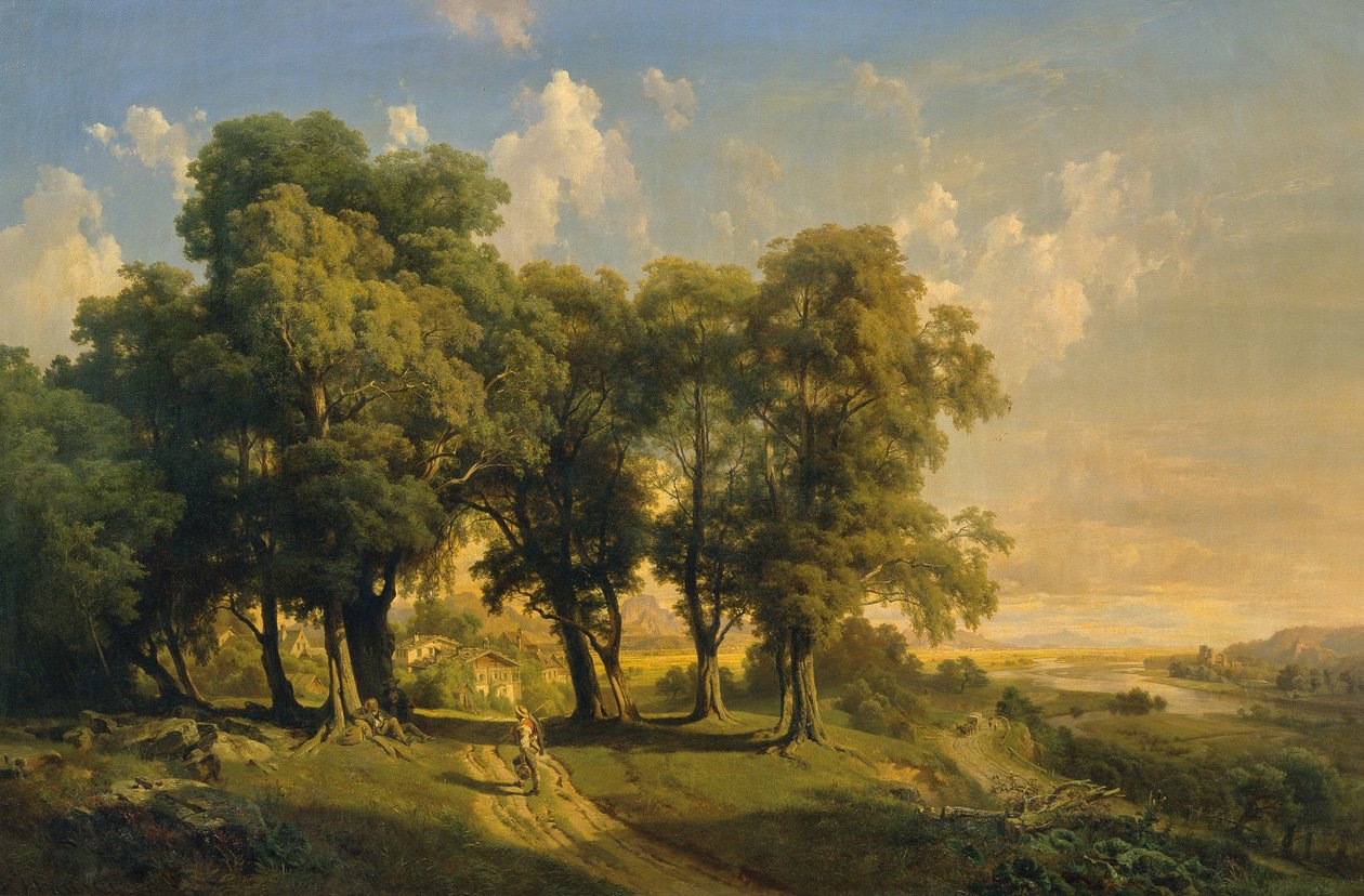 Unter den Linden (paisaje de la tarde) de Anton Hansch