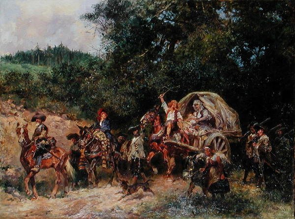Seguidores del campamento, c.1900 de Anton Hoffmann