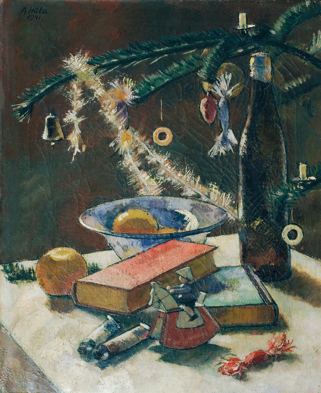 Bodegón bajo el árbol de Navidad de Anton Hula