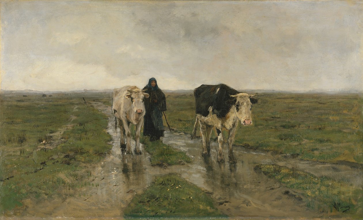Cambio de pasto, ca. 1880s de Anton Mauve