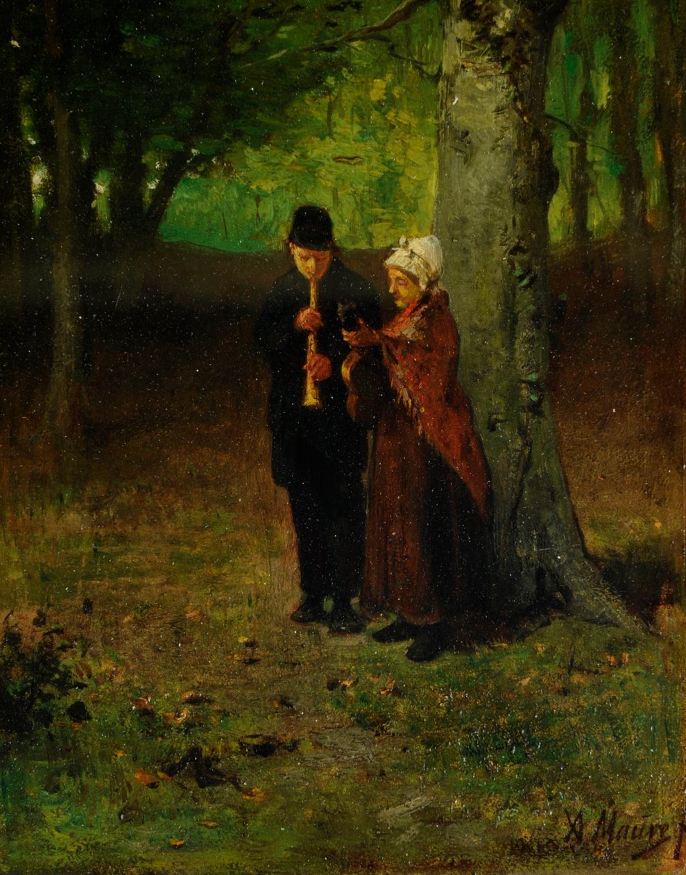 Músicos errantes de Anton Mauve