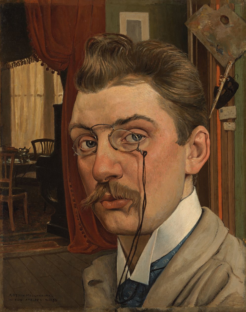 Autorretrato en el estudio de Anton Molkenboer