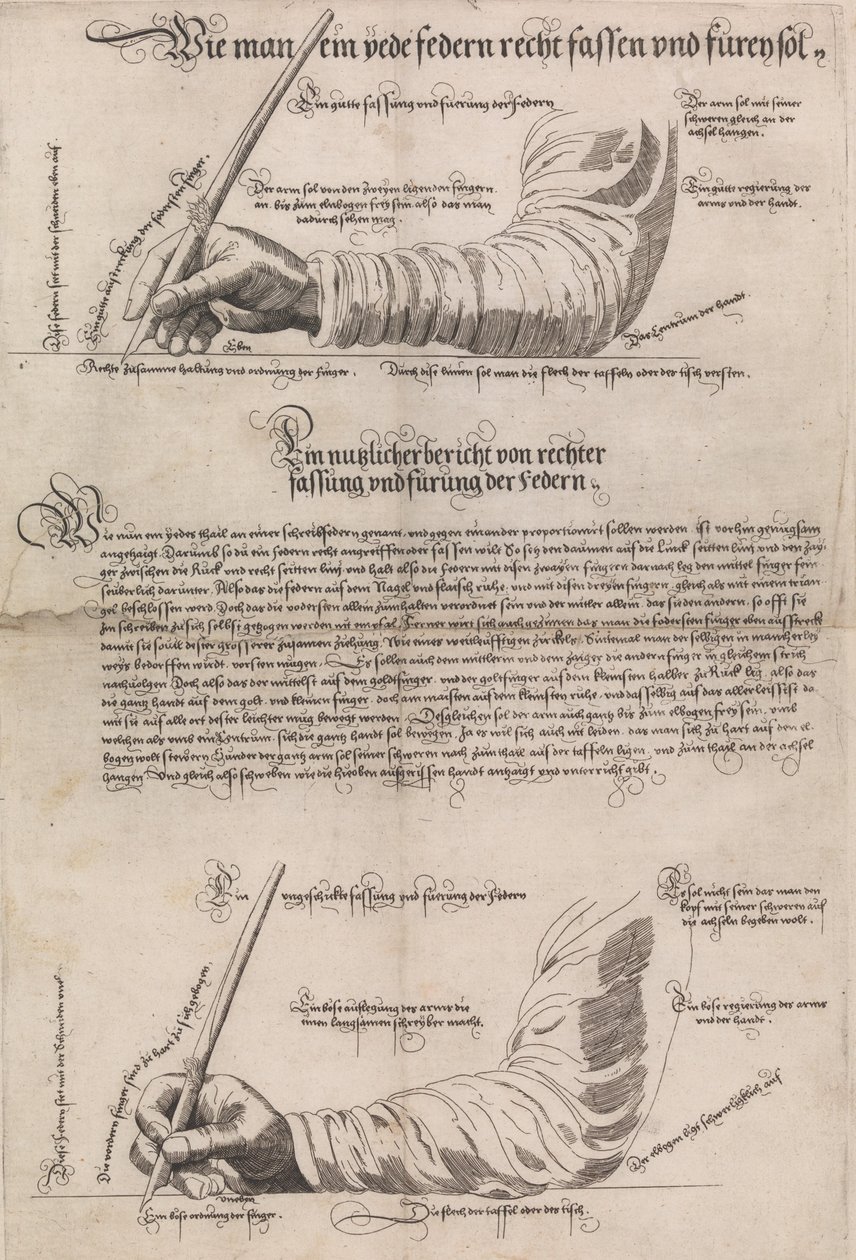 Schreibkunst El arte de escribir de Anton Neudörffer