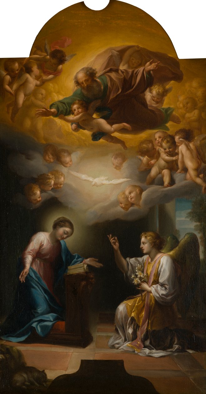 La Anunciación, c.1748-79 (óleo sobre lienzo) de Anton Raphael Mengs