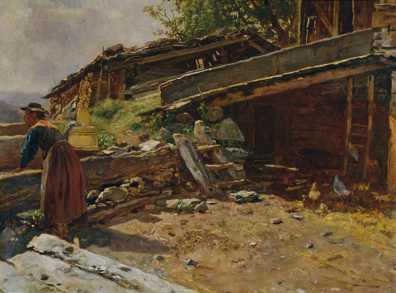 Pozo en Woferlbauer en Bruck-Fusch de Anton Schrodl