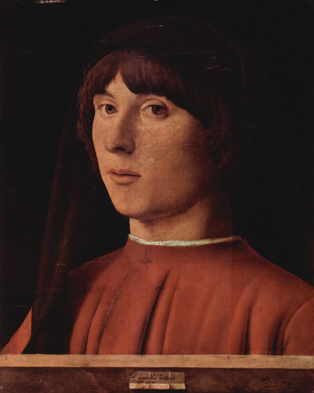 Alemán: Portrait of a young man de Antonello da Messina