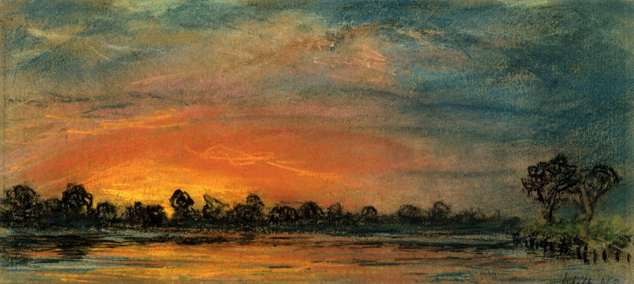 Atardecer en Chelsea, Londres de Frederick (attr. to) Barnard