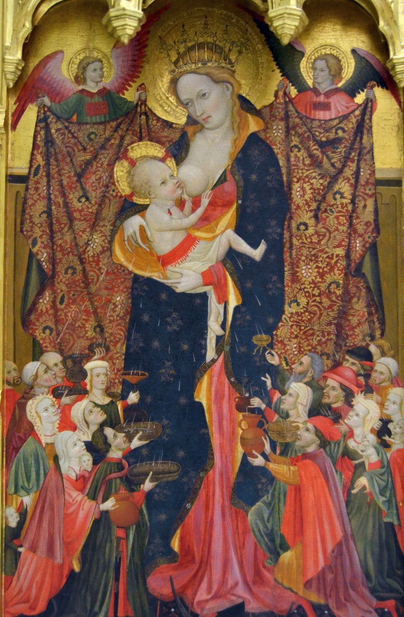 Retablo de la Virgen de la Leche (tabla central) de Antoni Peris