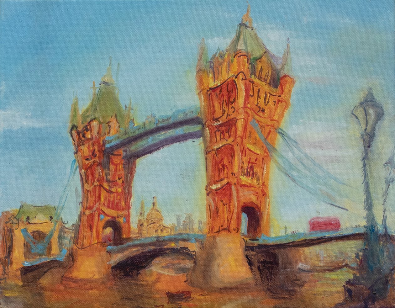 Puente de la torre, estudio, 2019 (óleo sobre lienzo) de Antonia Myatt