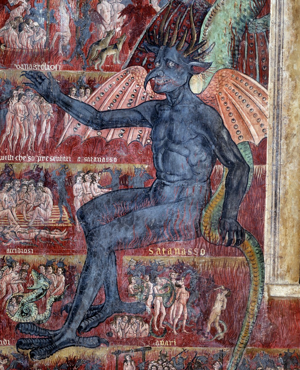 El diablo en el infierno (detalle) de Antoniazzo Romano