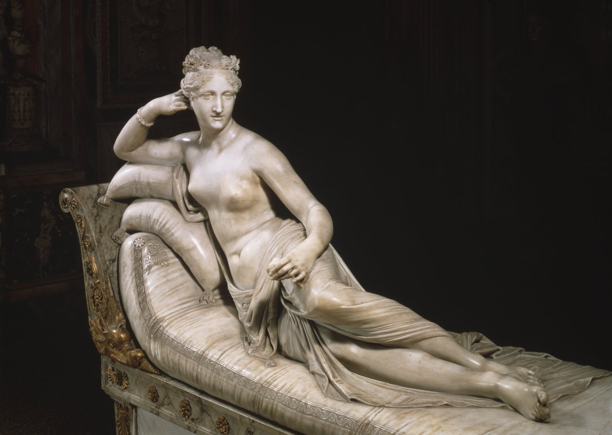 Pauline Bonaparte como Venus Triunfante, c.1805-08 de Antonio Canova