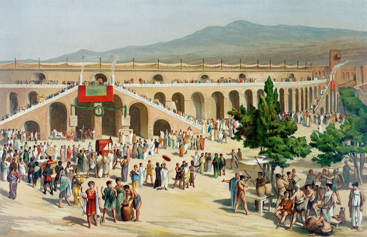 Un Mercado en Pompeya de Antonio Niccolini