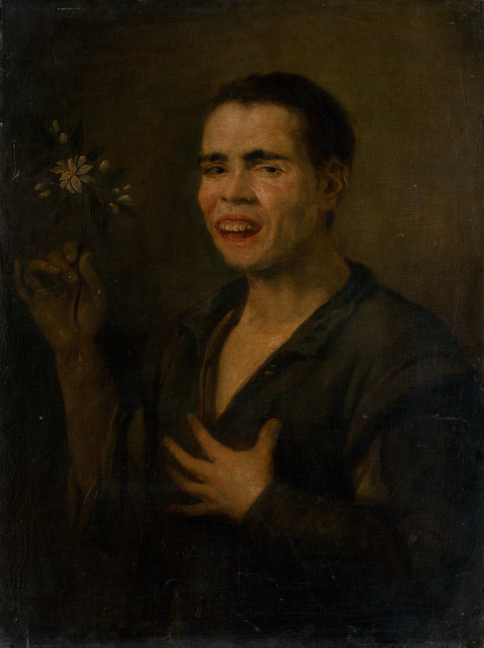 Niño con flor de azahar de Antonio de Puga
