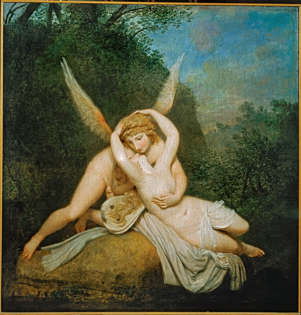 Amor y Psique ... (pintura sobre lienzo) de Antonio Canova