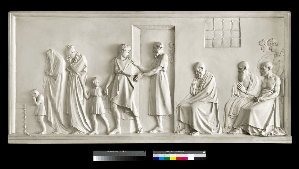 Sócrates dejando a su familia de Antonio Canova