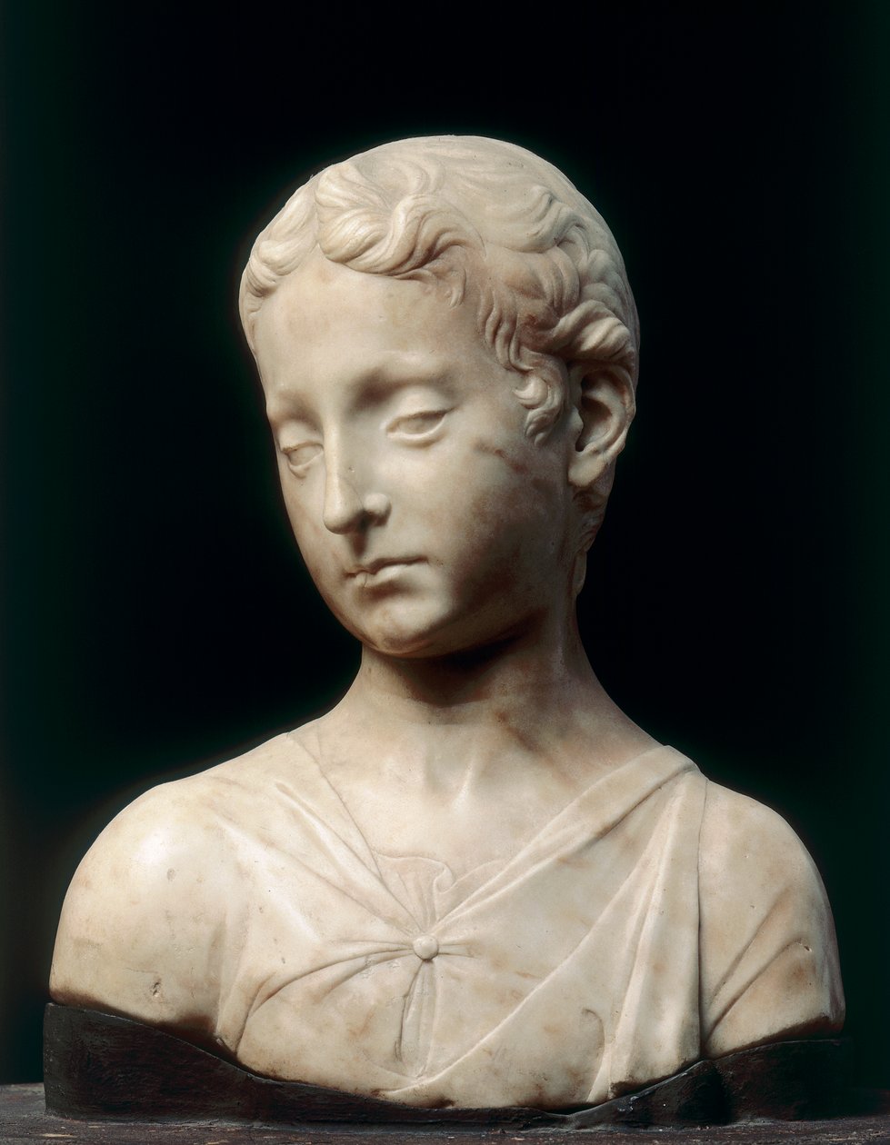 Busto de un niño (mármol) de Antonio Rossellino
