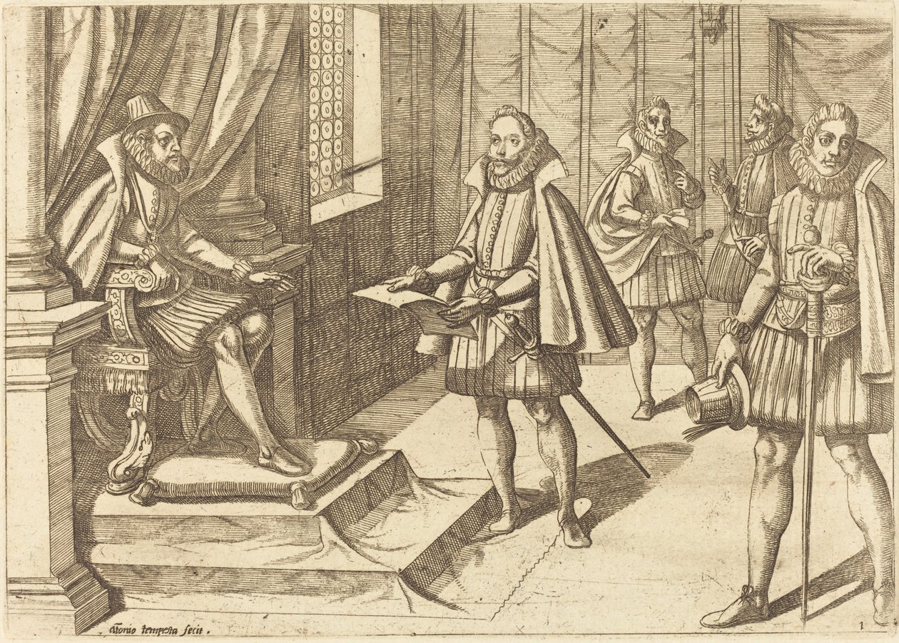 Felipe II de España en su Trono de Antonio Tempesta