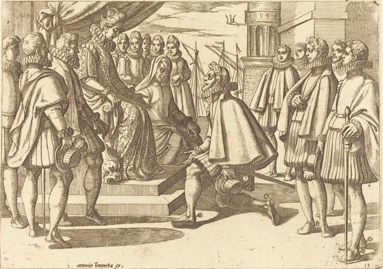 Duque Español ante Margarita de Austria de Antonio Tempesta