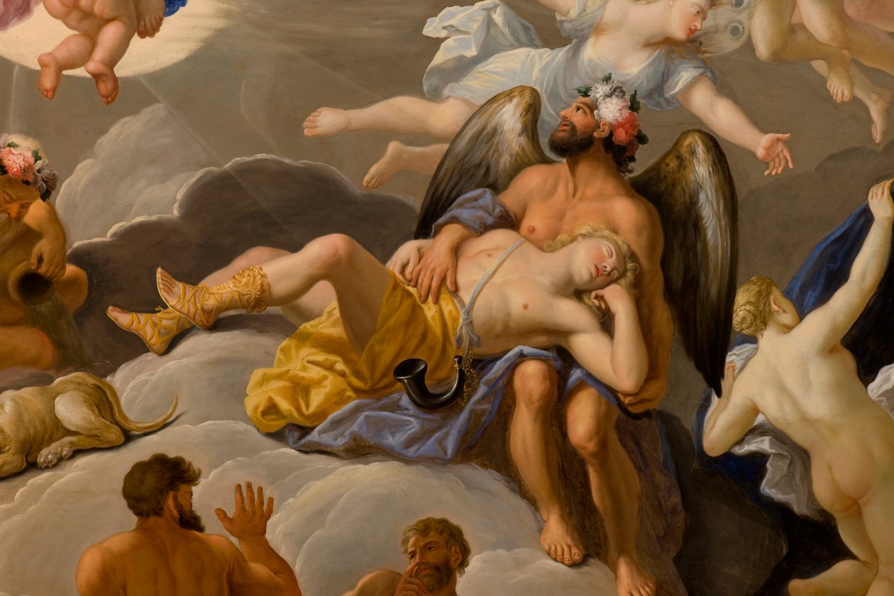 La alcoba del rey, c.1703-5 (techo pintado) de Antonio Verrio