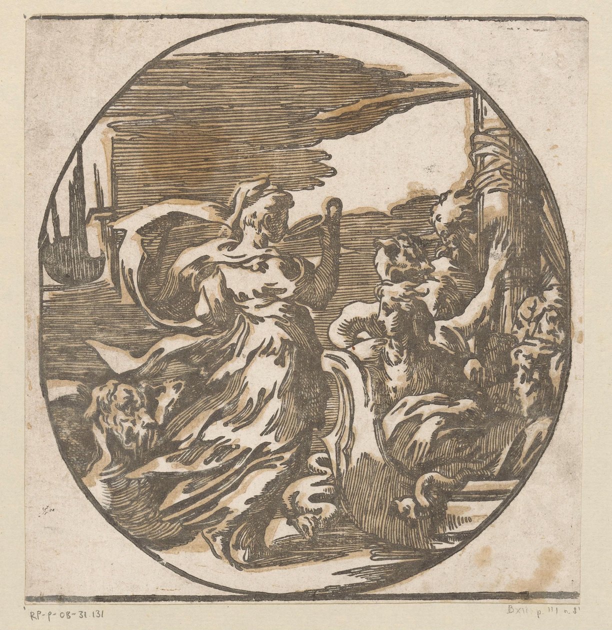 Circe bebiendo de Antonio da Trento (possibly)