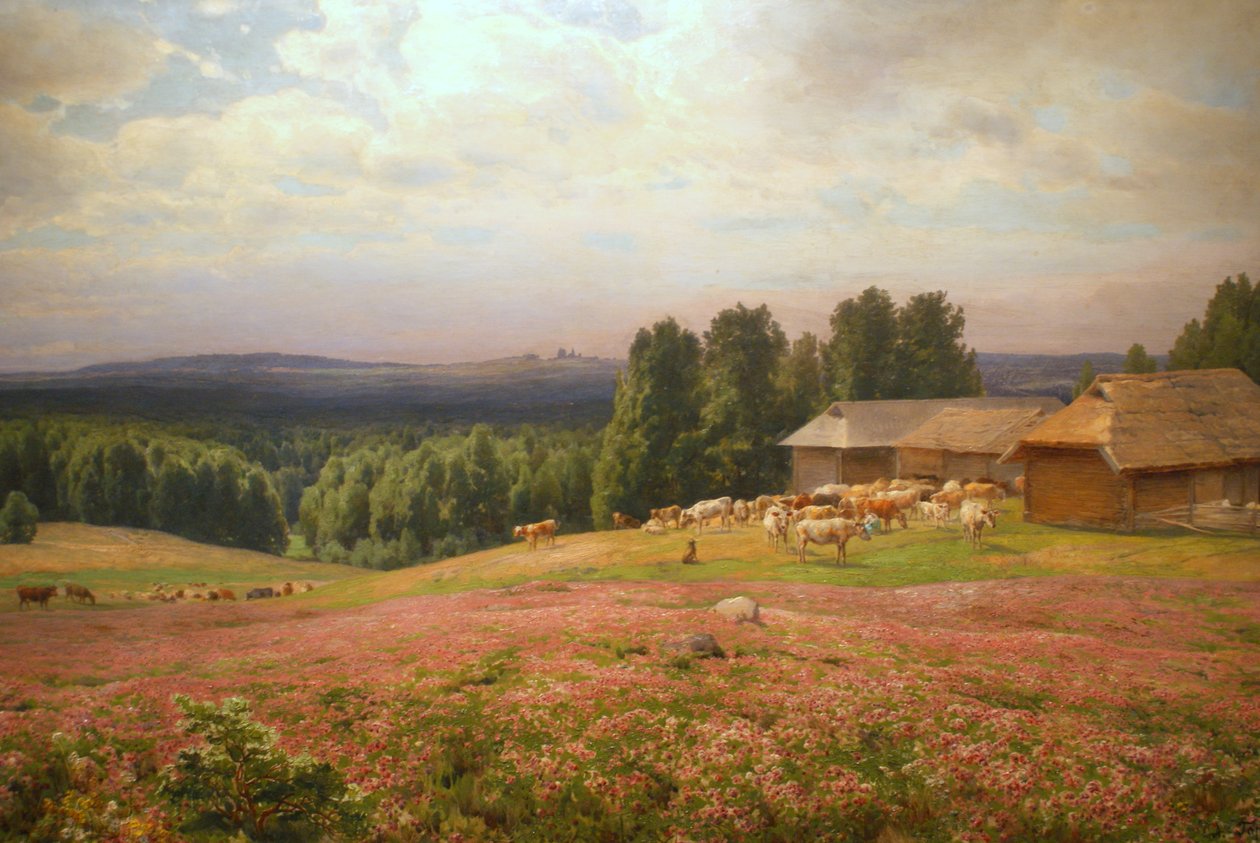 Trébol en flor. Materiales de Apollinary Goravsky