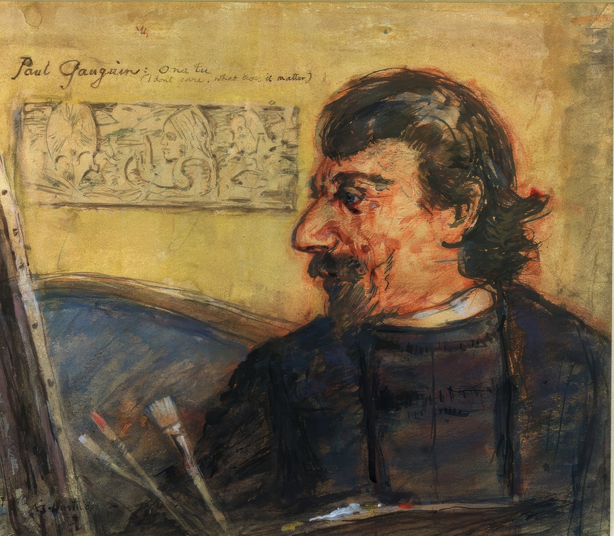 Retrato de Paul Gauguin de Archibald Standish Hartrick