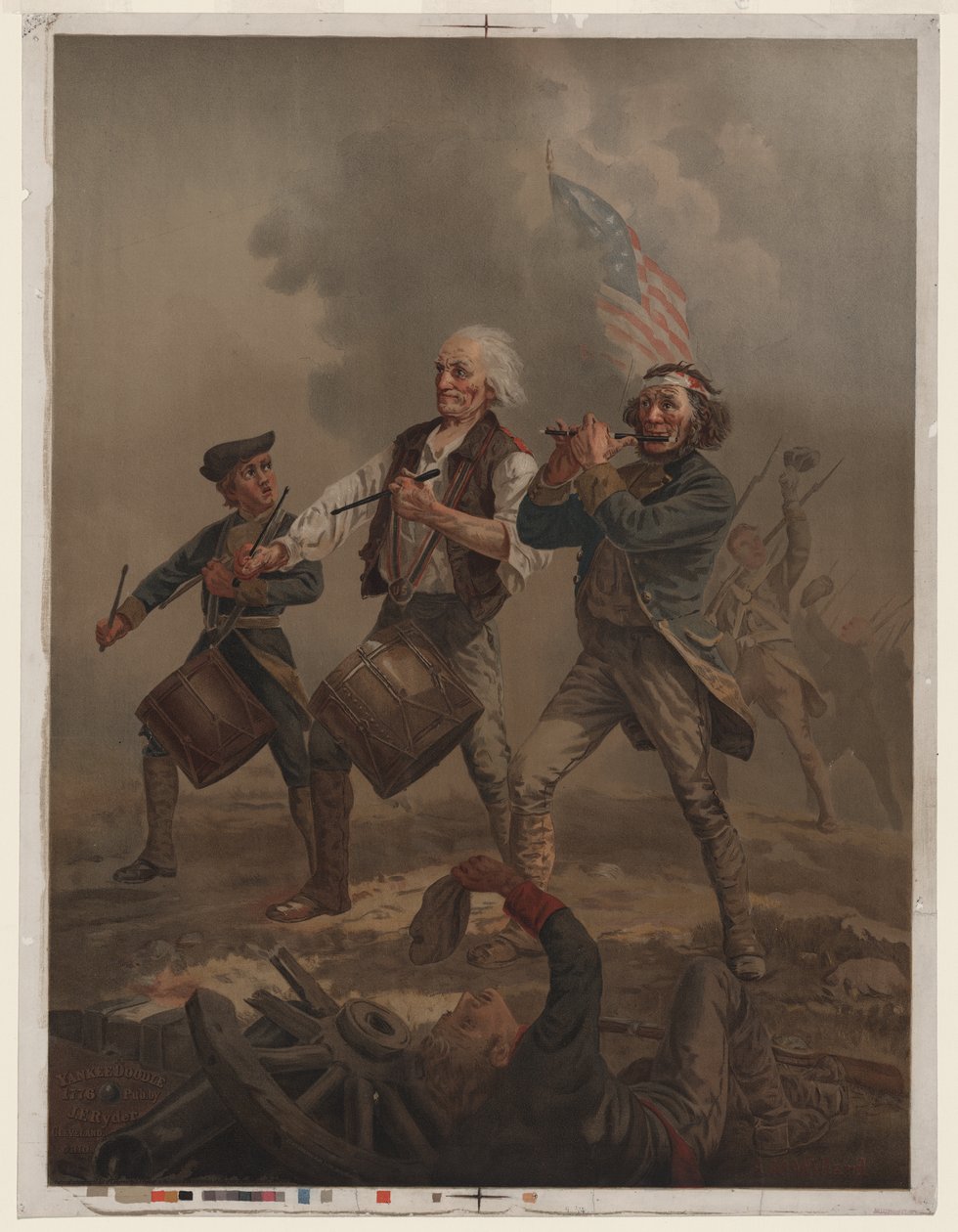 Yankee doodle 1776, c.1876 (cromolitografía) de Archibald Willard