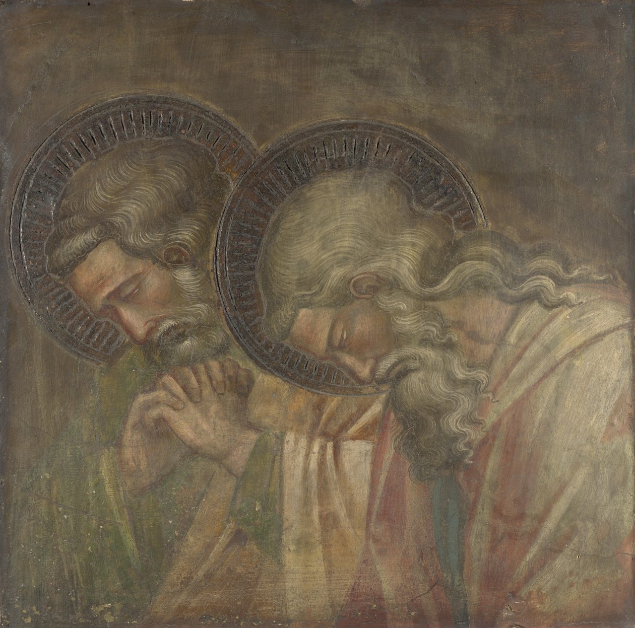 Dos dolientes con aureola, ca. 1390 de Aretino Spinello